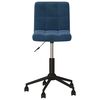 vidaXL Eetkamerstoelen draaibaar 4 st fluweel blauw