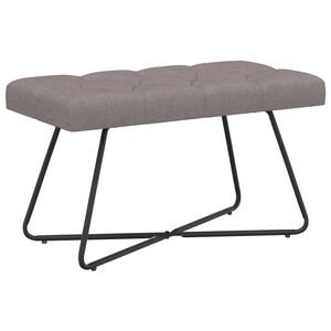 vidaXL Bank met knoopverstelling Taupe 80 x 40 x 46 cm Stof