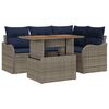 vidaXL Tuinbankenset 5 st 4-Aantal zitplaatsen Grijs en Marineblauw
