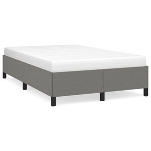 vidaXL Bedframe zonder matras 120x190 cm stof donkergrijs