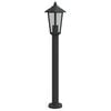 vidaXL Vloerlamp voor buiten 80 cm roestvrijstaal zwart