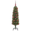 vidaXL Kunstkerstboom Groen 120 cm PVC en Staal en Kunststof