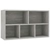 vidaXL Boekenkast/dressoir 50x25x80 cm bewerkt hout betongrijs