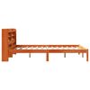 vidaXL Bedframe met hoofdbord massief grenenhout wasbruin 120x190 cm