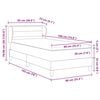 vidaXL Boxspringbed met matras Donkergrijs 90 x 190 cm Stof