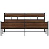 vidaXL Bedframe zonder matras metaal bruin eikenkleur 183x213 cm