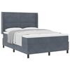 vidaXL Boxspringbed met hoofdeinde Donkergrijs 160 x 200 cm Fluweel