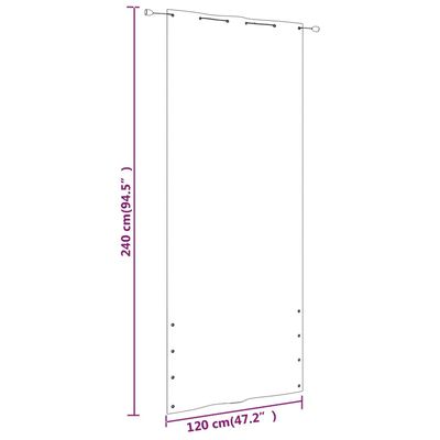 vidaXL Balkonscherm 120x240 cm oxford stof antracietkleurig en wit