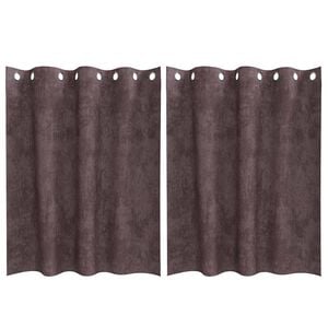 vidaXL Velvet Gordijnen 2 st Bruin 140 x 140 cm Fluweel