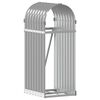 vidaXL Haardhoutopslag 40x45x100 cm gegalvaniseerd staal lichtgrijs