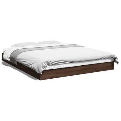 vidaXL Bedframe zonder matras bewerkt hout bruin eikenkleur 150x200 cm