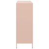 vidaXL Hoge kast 101,5x39x103,5 cm staal roze