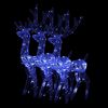 vidaXL Kerstversieringen rendier 3 st 128 cm acryl blauw