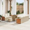 vidaXL Tuin Sofa Set met kussen 10 pcs beige en cr&egrave;mekleurig