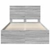 vidaXL Bedframe met lade Grijs Sonoma 120 x 190 cm Massief grenenhout