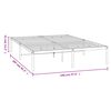vidaXL Bedframe metaal wit 140x200 cm
