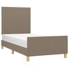vidaXL Bedframe zonder matras 90x190 cm stof taupe