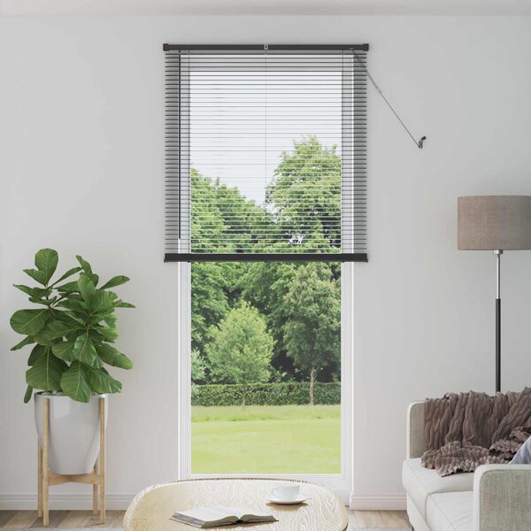 vidaXL Venetiaanse Blind Verstelbaar Zilvergrijs 213 x 80 cm PVC