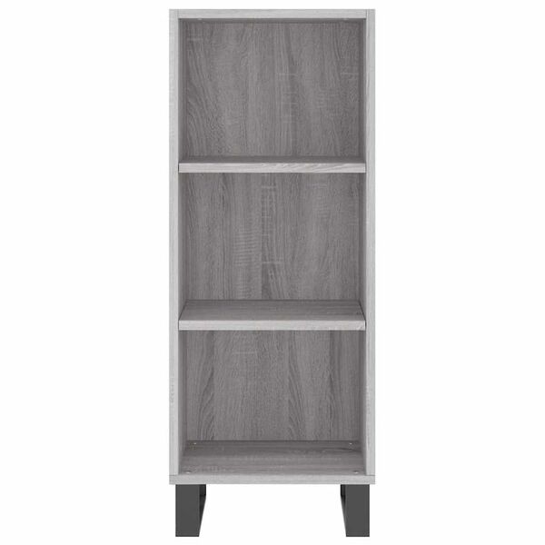 vidaXL Dressoir 34,5x32,5x90 cm bewerkt hout grijs sonoma eikenkleurig