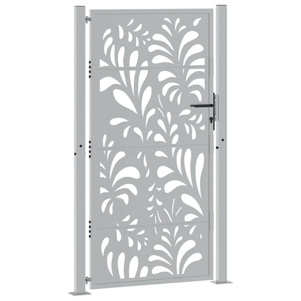 vidaXL Poort met golfontwerp 100x175 cm weervast staal