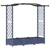 vidaXL Verhoogd Bed met Trellis en Dak Grijs 169 x 40 x 125 cm PP