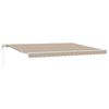 vidaXL Uitschuifbare luifel Beige 450 &times; 300 cm Stof en Aluminium
