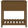 vidaXL Plantenbak met schap 82,5x54x81 cm grenenhout honingbruin