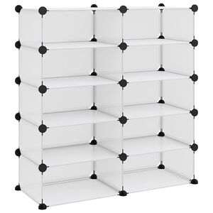 vidaXL Schoenenrek 84x32x88,5 cm polypropeen transparant