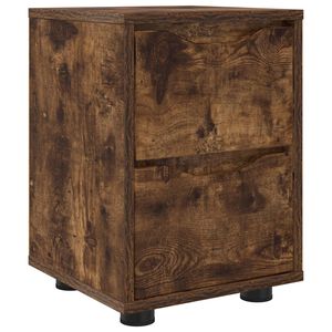 vidaXL Nachtkastje Gerookt eiken 30,5 x 30 x 43 cm Bewerkt hout