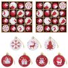 vidaXL Kerstballen set 32 st Rood en Wit &Oslash; 6 cm Kunststof