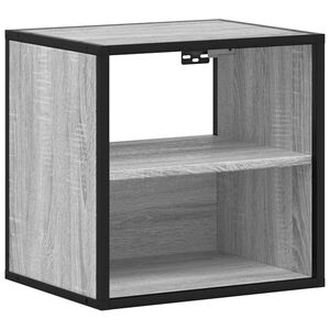 vidaXL Nachtkastje wandgemonteerd 40x31x39,5cm grijs sonoma eikenkleur