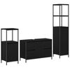 vidaXL Badkamermeubelset 3 st Zwart Eiken 36 x 35 x 165 cm