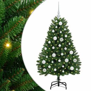 vidaXL Kunstkerstboom 120 cm 150 LED's Warmwit PVC en staal Groen