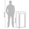 vidaXL Schoenenkast met hoes 58x28x106 cm stof grijs