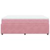 vidaXL Boxspring met matras fluweel roze 140x200 cm