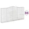vidaXL Schanskorven 4 st gewelfd 400x50x200/220 cm ijzer