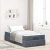 vidaXL Bedframe met matras met matras 2 pcs Dim Grijs Fluweel