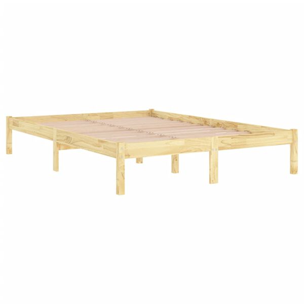 vidaXL Bedframe massief hout 135x190 cm