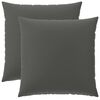 vidaXL Kussensloop 2 st HEERLEN Antraciet 80 x 80 cm Polyester