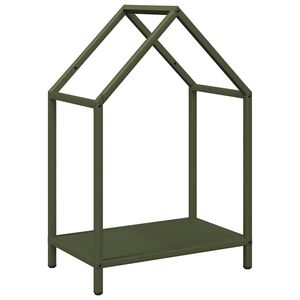 vidaXL Brandhoutrek 40x25x60 cm koudgewalst staal olijfgroen