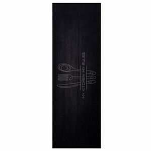 vidaXL Keuken Vloerkleed Zwart 180 x 60 cm 100% Polyamide Wasbaar
