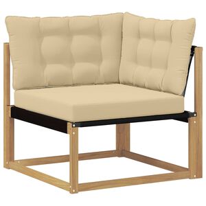vidaXL Buiten Hoek Sofa Massief Acaciahout Wit