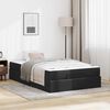 vidaXL Bedframe met matras met matras 2 pcs Zwart PVC
