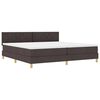 vidaXL LED Box Spring Bed met hoofdeinde Donkerbruin 200 x 200 cm Stof