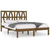 vidaXL Bedframe massief grenenhout honingbruin 200x200 cm