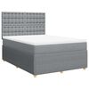 vidaXL Boxspring met matras stof lichtgrijs 140x190 cm