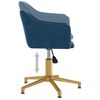 vidaXL Eetkamerstoelen draaibaar 6 st fluweel blauw