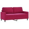 vidaXL Tweezitsbank 140 cm fluweel wijnrood