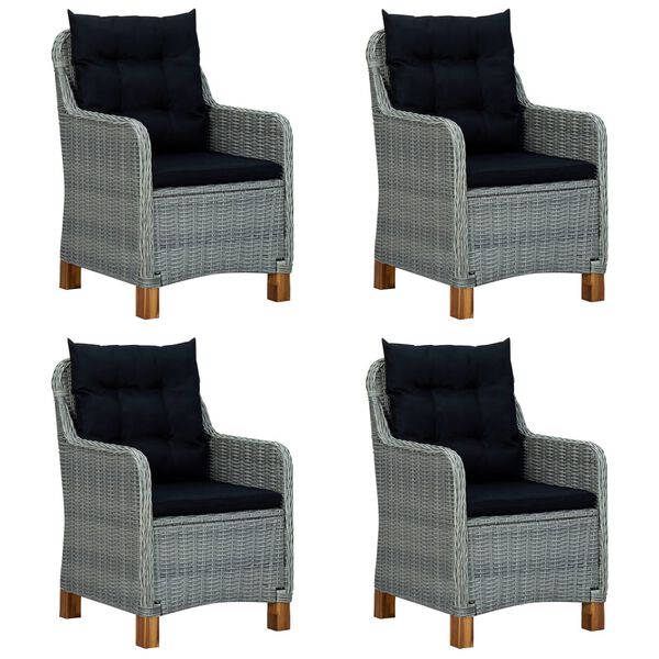 vidaXL 5-delige Tuinset lichtgrijs