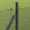 vidaXL Hecke met palen Grijs 0.8 x 50 m Staal
